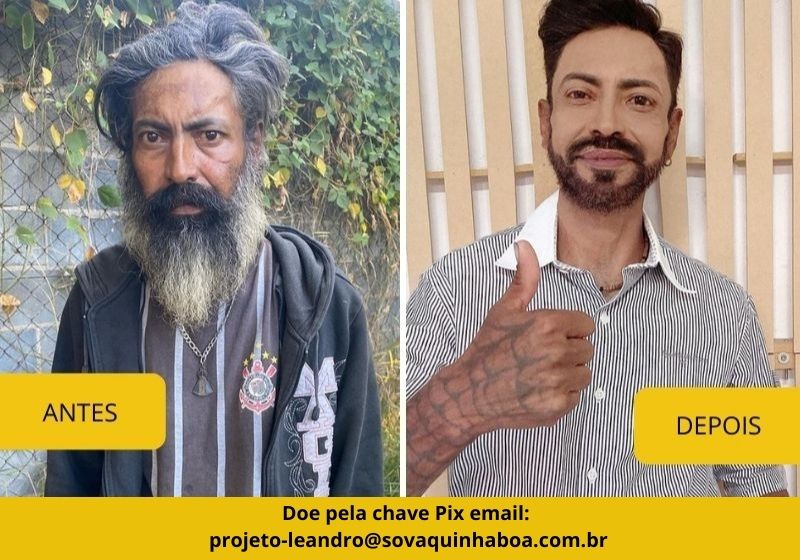 Campanha para cabeleireiro Leandro continuar transformando vida das pessoas em situação de rua